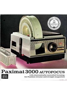 Braun Paximat 3000 manual. Camera Instructions.